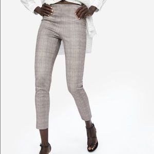 Zara Basics Plaid Beige Leggings 